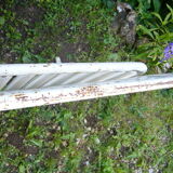 Banc de jardin pliant en métal et bois