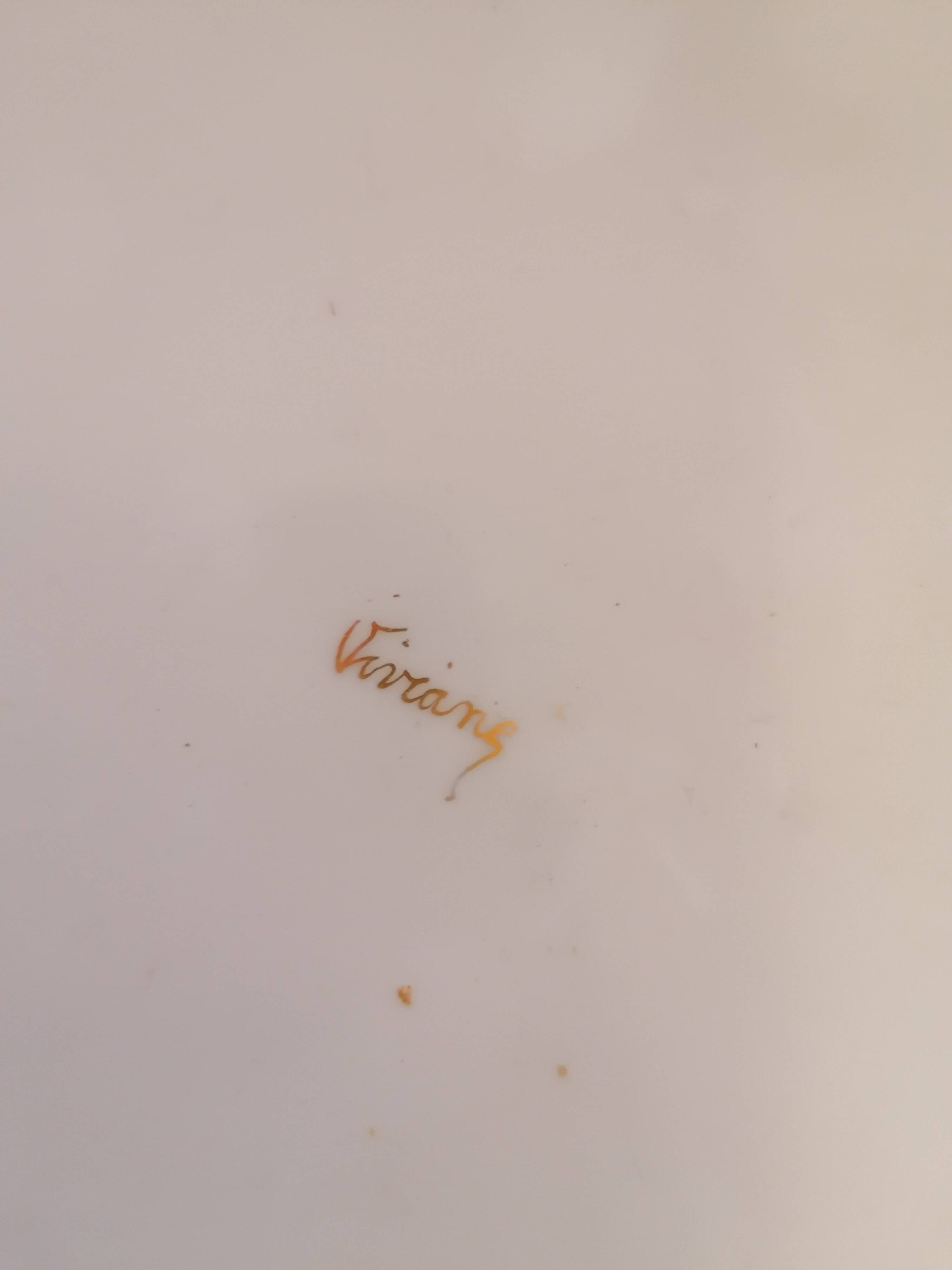 Oval serving dish and soup tureen in Limoges porcelain GDA ("Viviane")