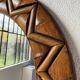 Round rattan mirror 1980