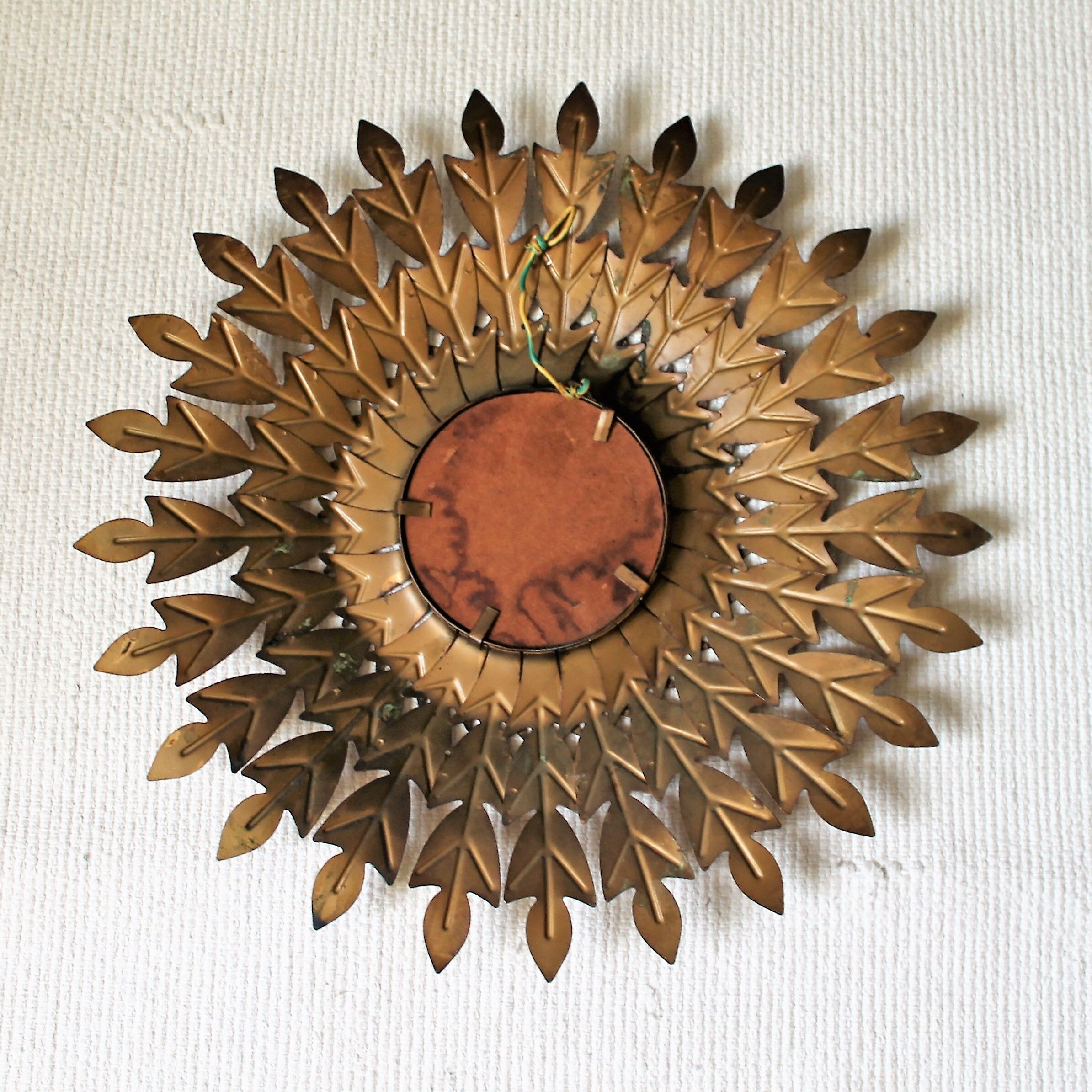 Witch brass vintage mirror 53 cm