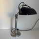 1930s vintage lamp Pirouett Art Deco black opaline - 45 cm