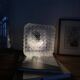 Large square wall lamp ceiling light transparent glass vintage fixture