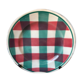 Serving dish round earth of iron earthenware of Givors