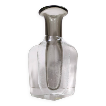 Vase en verre de Murano Sommerso transparent et gris par Hora P