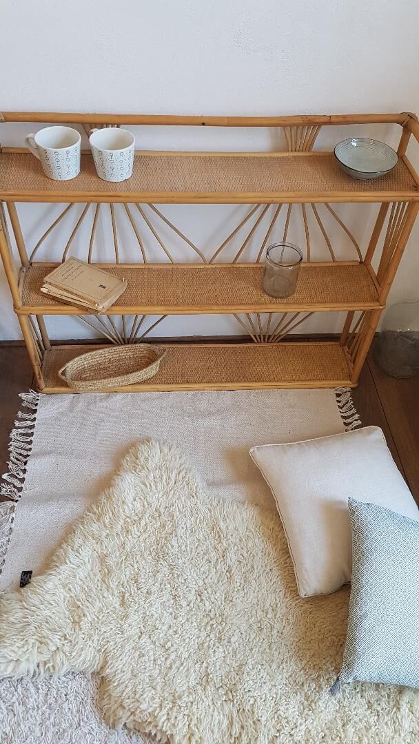 Shelves wicker vintage 100x82cm
