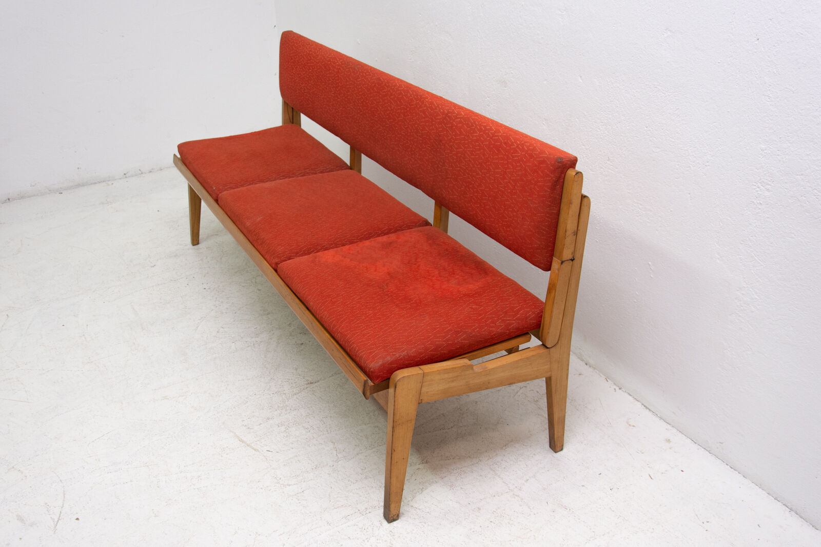 Canapé-banc pliant du milieu du siècle années 1960 Tchécoslovaquie