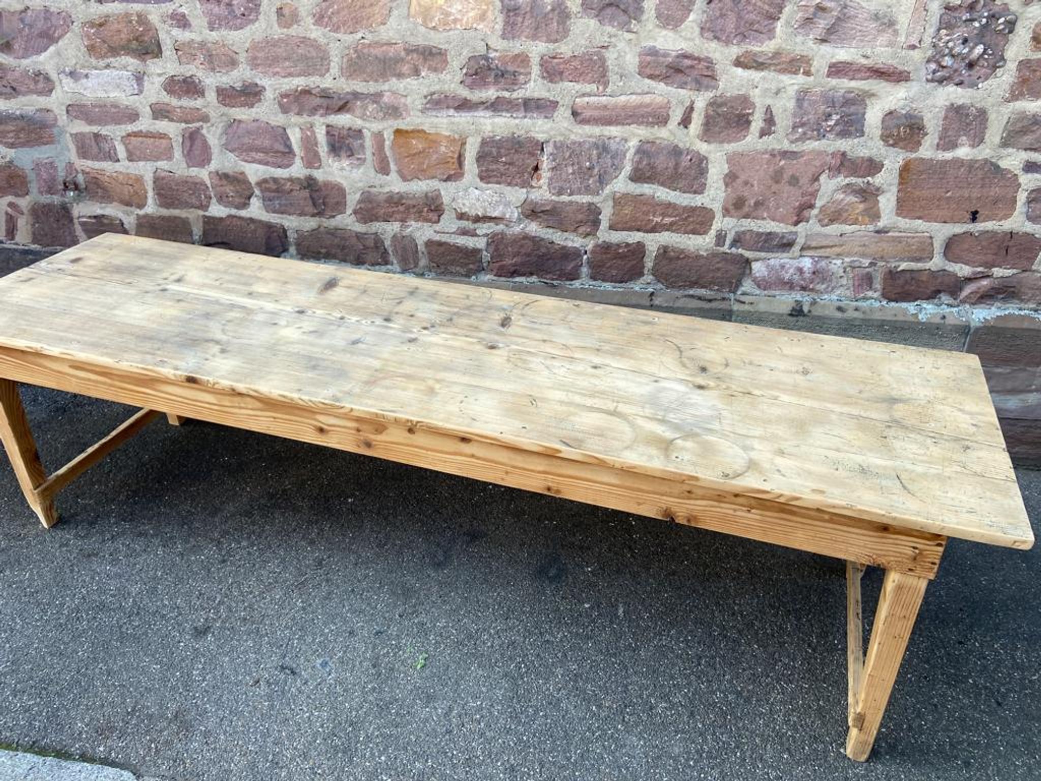 Table de ferme 300 cm en sapin 1900