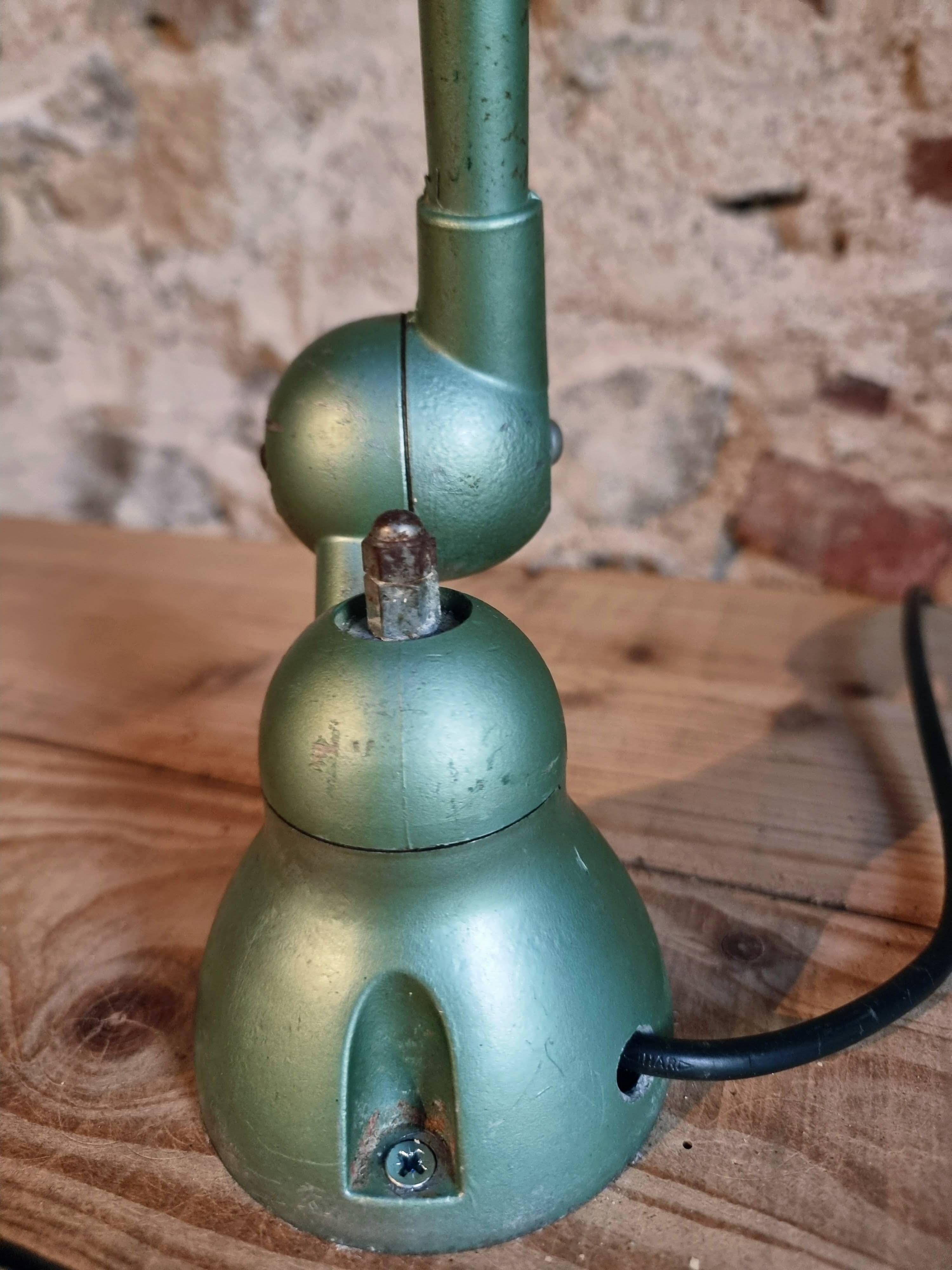 Lampe de bureau industrielle vintage Jielde – Lampe de travail réglable verte