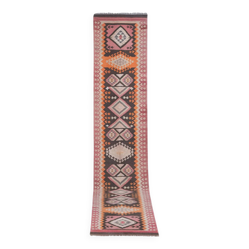 Vintage Turkish hallway rug 98x458 cm