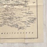 Vintage 1940 Occupied Zone Boundary Map