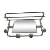 Patère miroir 4 têtes en aluminium