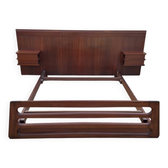 Lit adulte scandinave teck vintage année 60 70 chevet