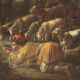 Great painting from the 18th century, Moses Striking the Rock