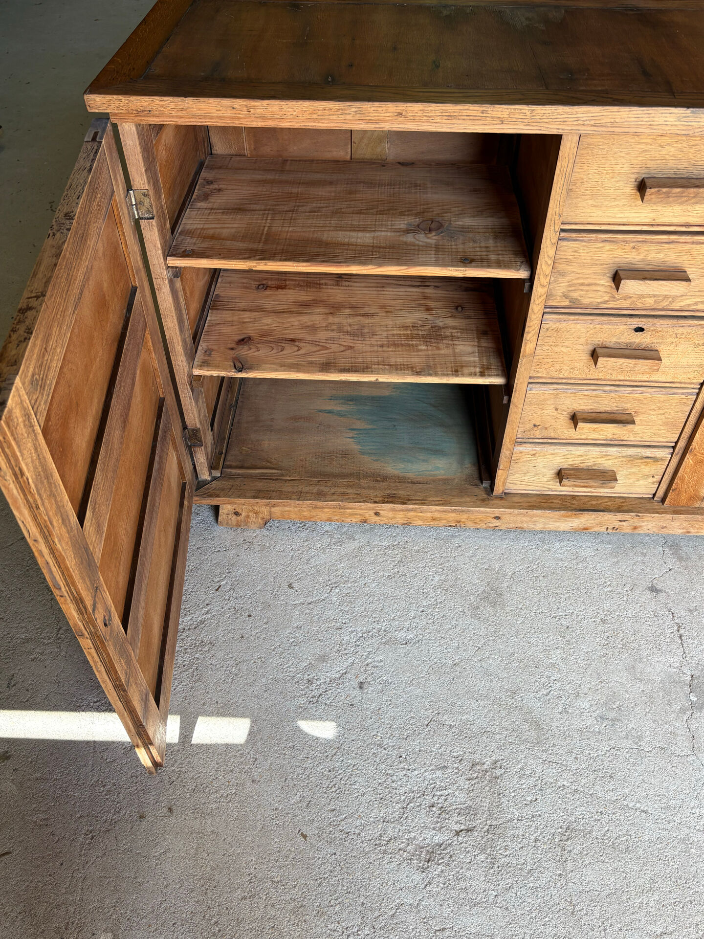Renovated antique solid wood sideboard