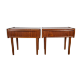 Paire de tables de chevet avec tiroir – Danemark années 60