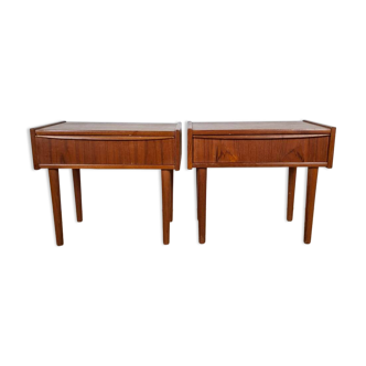 Pair of vintage bedside tables with drawers – Denmark, 1960s