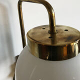 Sergio Mazza for Artemide, Italian "Delta" glass brass wall lamp 1960s