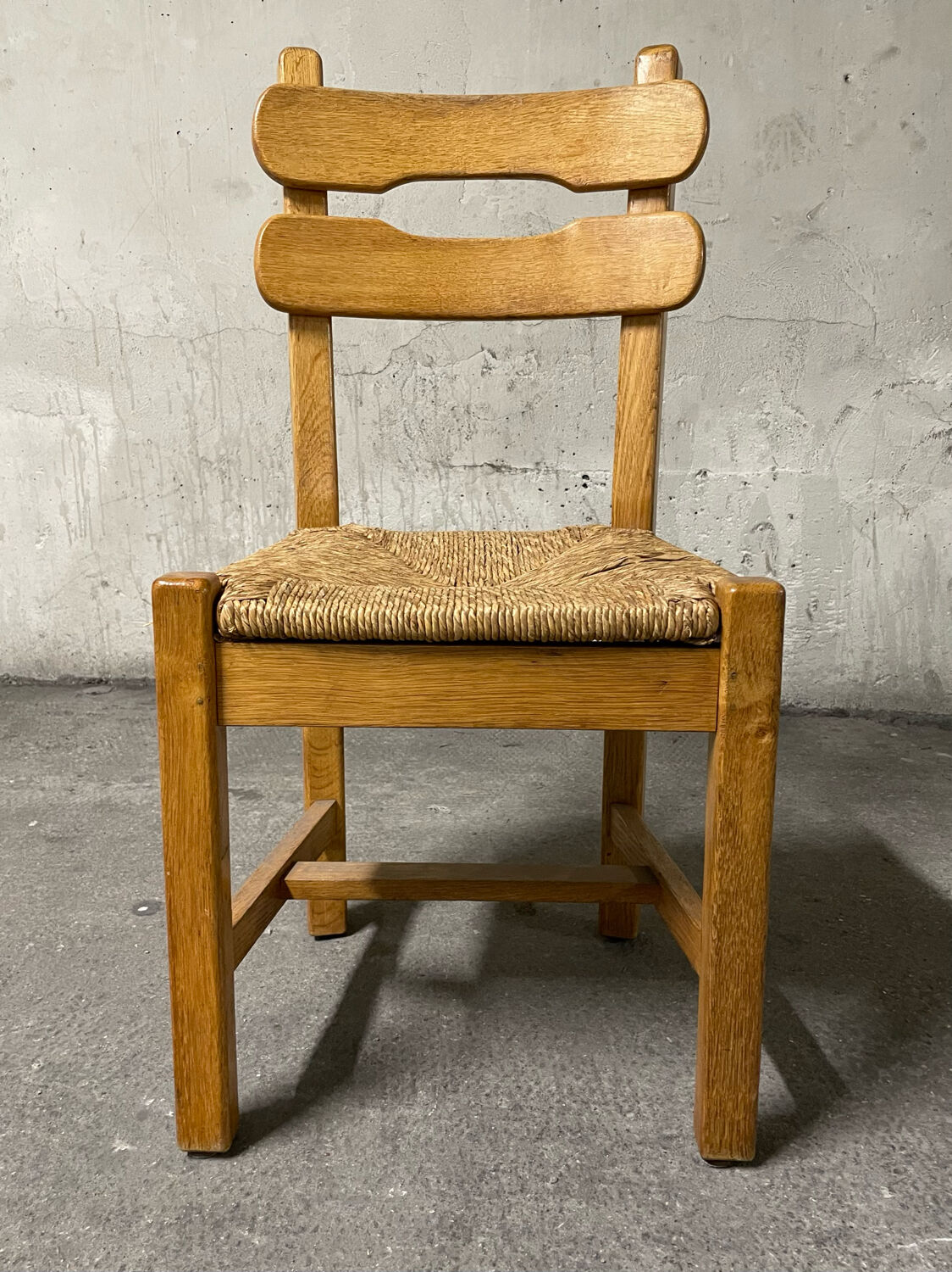 6 brutalist dining chairs