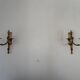 Lot de 2 appliques murales, style Louis XV en bronze dorée