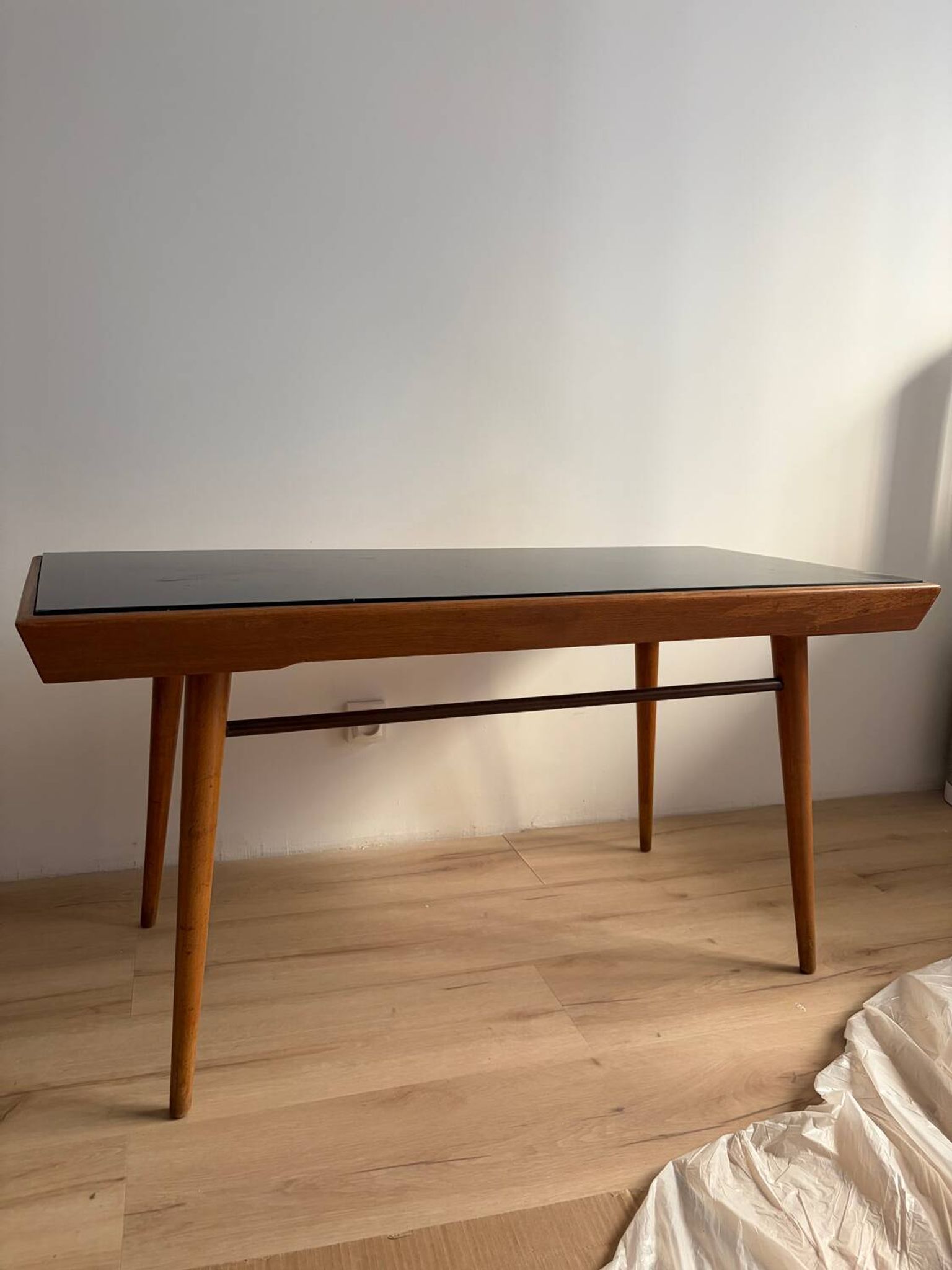 Czechoslovak Coffee Table by Jiri Jiroutek Mid-Century in Opax Glass