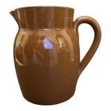 Glazed stoneware pitcher