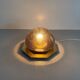 Octagonal ceiling light in brown glass and brass base by Limburg, 1960s, Germany.