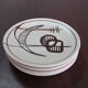 Set of 4 dessert plates.