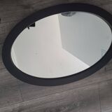 Modern Style Black Oval Wall Mirror