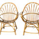 Set of 2 rattan armchairs from the 1960s, France.