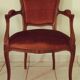 Set de 2 fauteuils en velours de style Louis Philippe