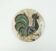 vintage 11" ruscha WALL TILE rooster motif 1970s