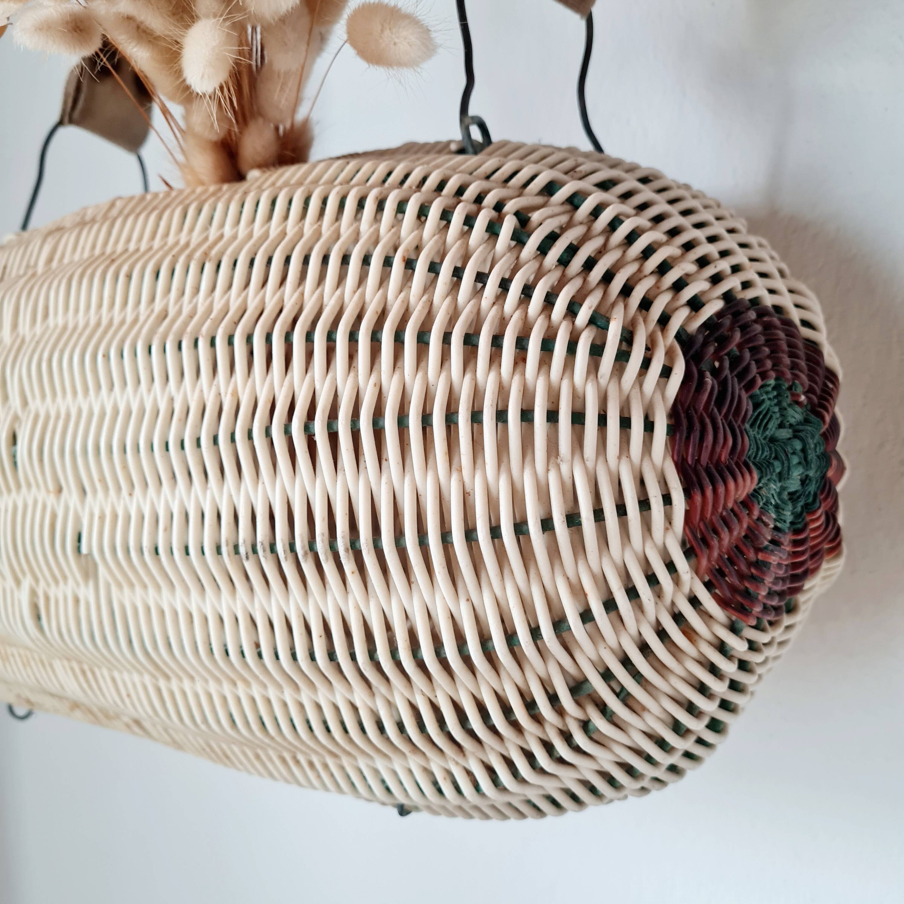 Rattan messenger bag