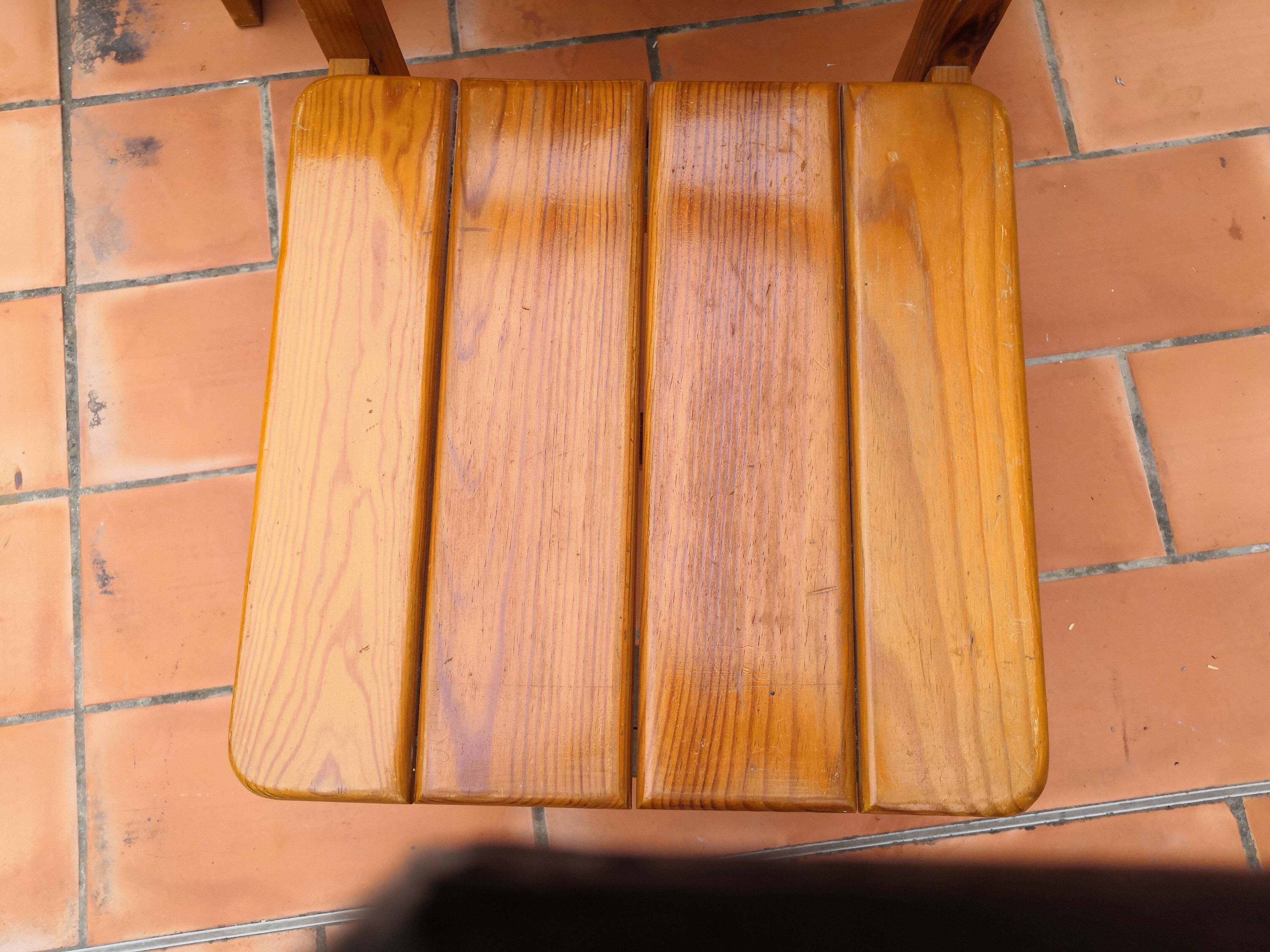 Table & 6 chaises en pin massif Années 80