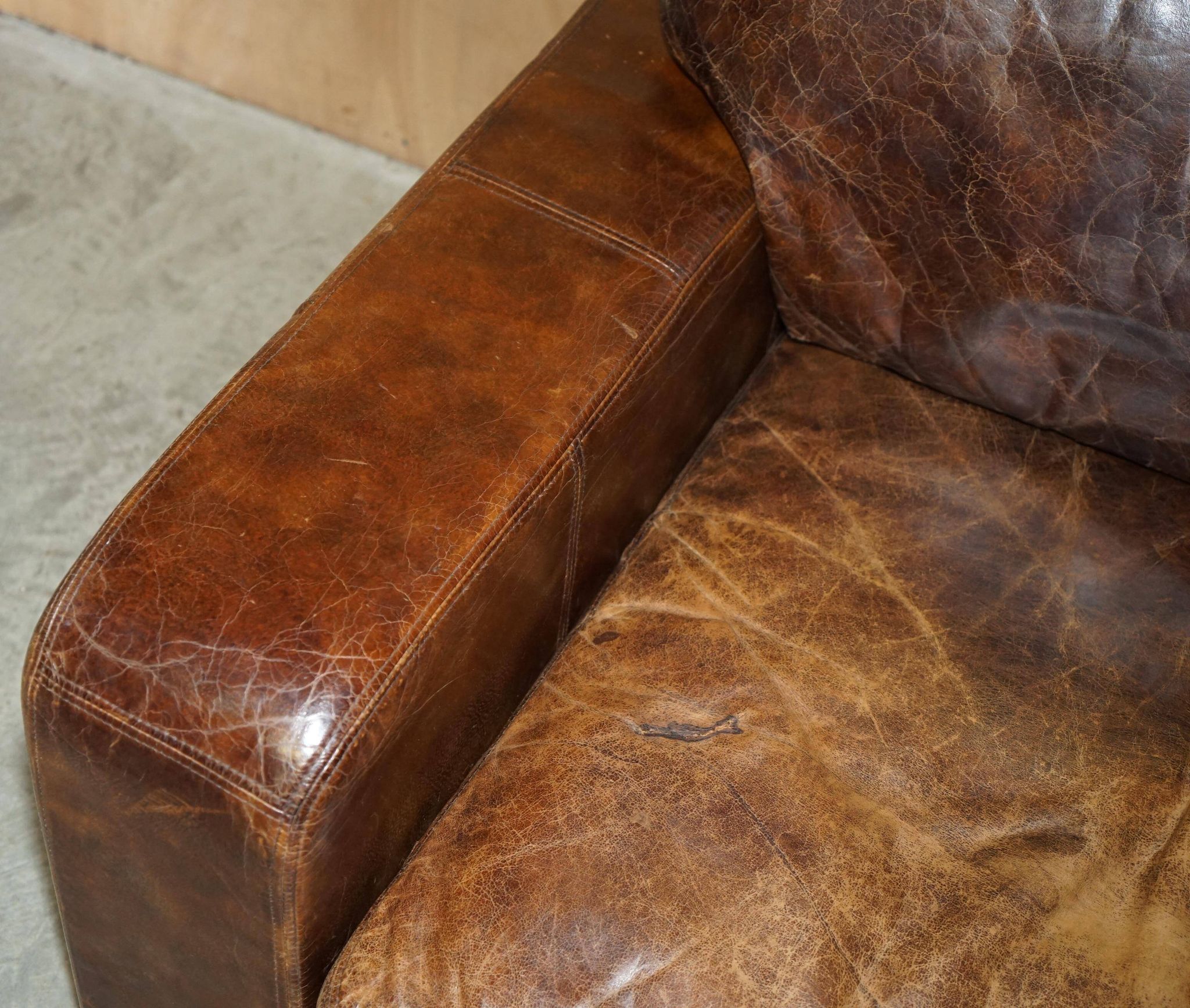 Halo Soho Heritage Leather Biker Sofa by Timothy Oulton