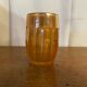 6 verres gobelets vintage en verre orange irisé