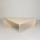 Mid-Century travertine coffee table with a triangular top, 1970s.