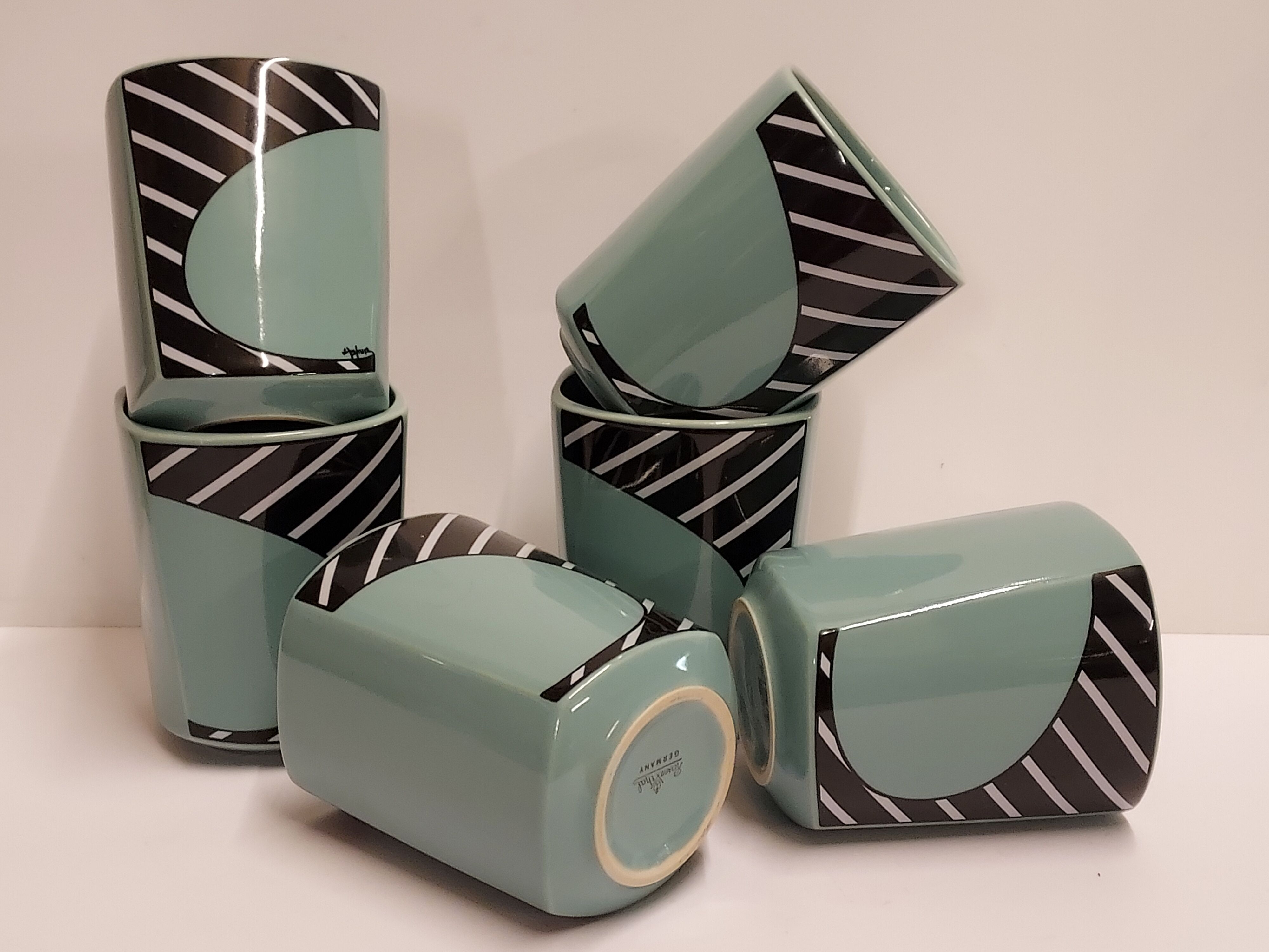 Set of memphis 6 cups dorothy hafnerfor rosenthal