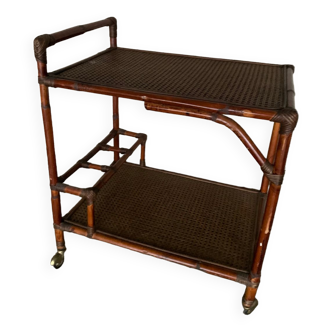 Rattan and cane server