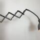 Grey Industrial Gooseneck Scissor Wall Lamp from Elektroinstala, 1960s