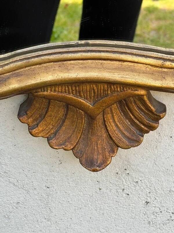 Baroque mirror in gilded wood from the 1960s – 65.5 x 42 cm – 2.5 kg