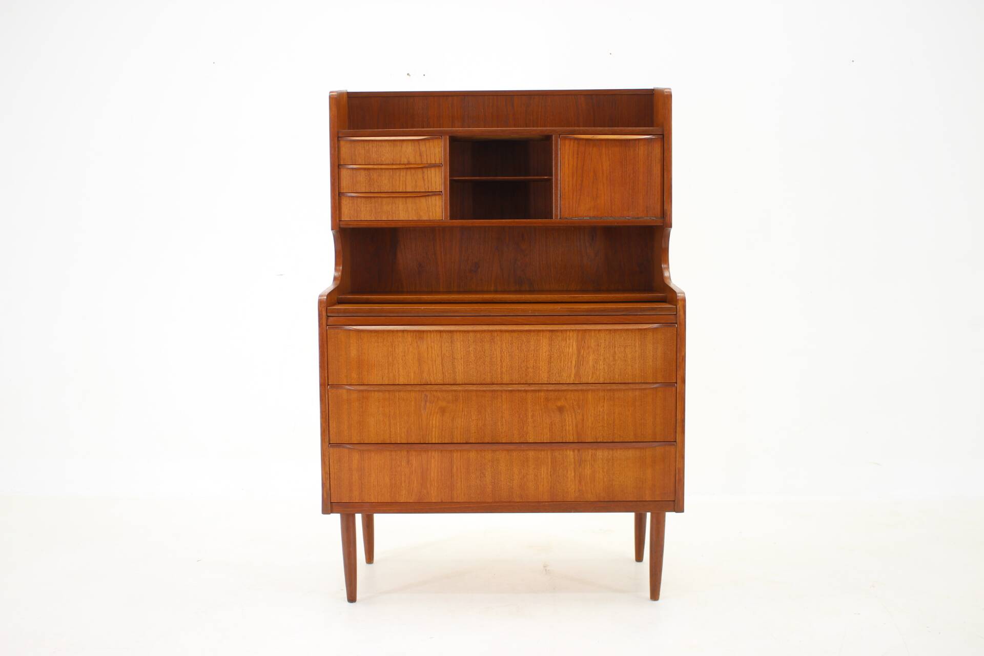 1960s danish teak writing cabinet