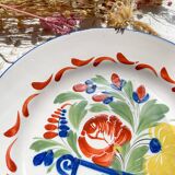 2 assiettes st clement luneville xixème  motif fleuris