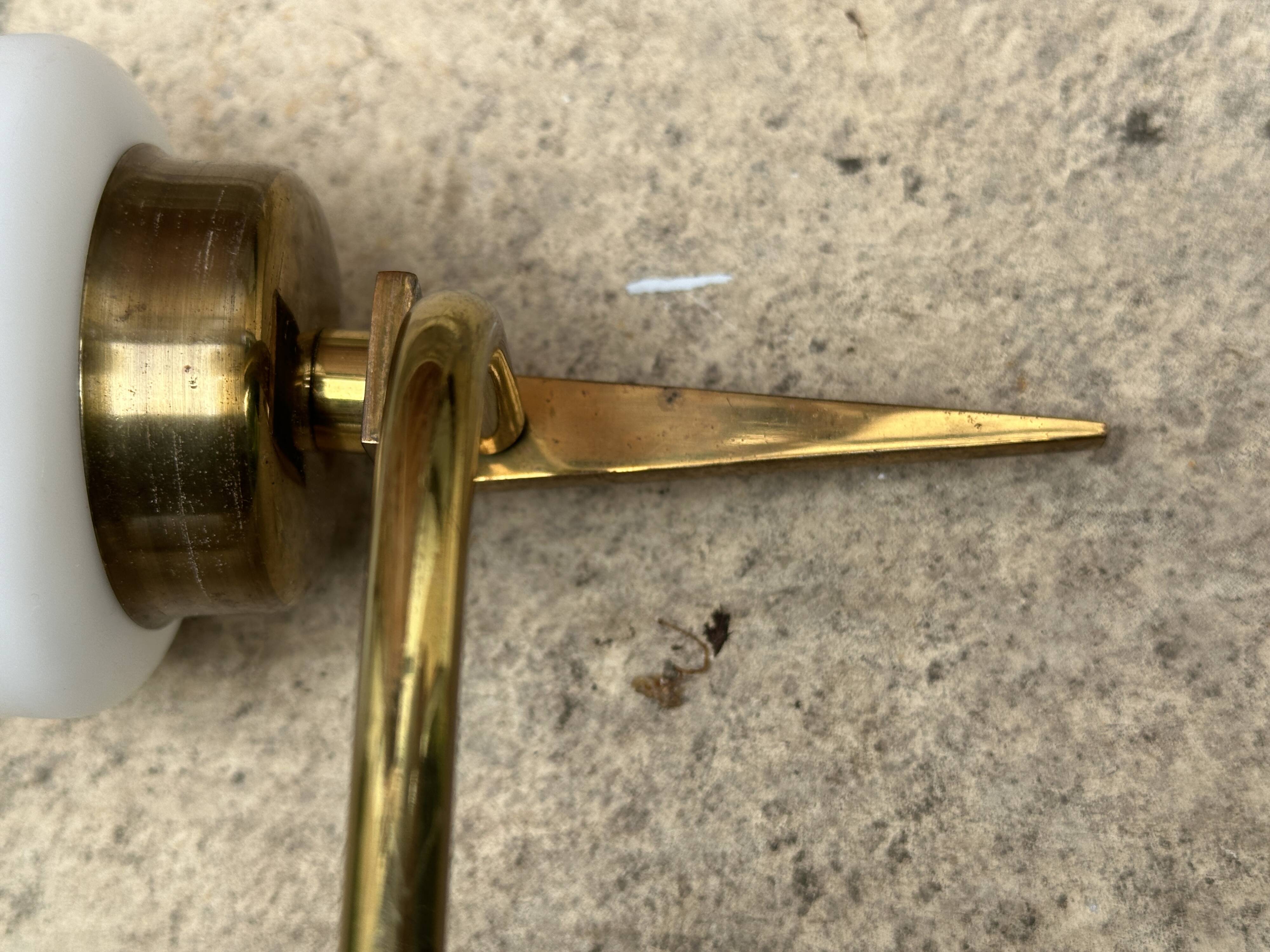 Vintage design solid brass wall light from the 60s