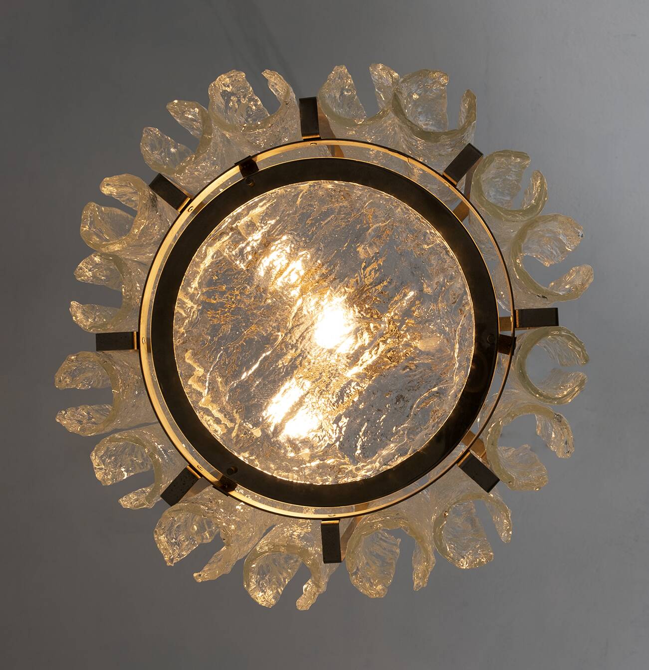 Carlo Nason Postmodern Italian Murano Glass Chandelier for Mazzega, 1970s