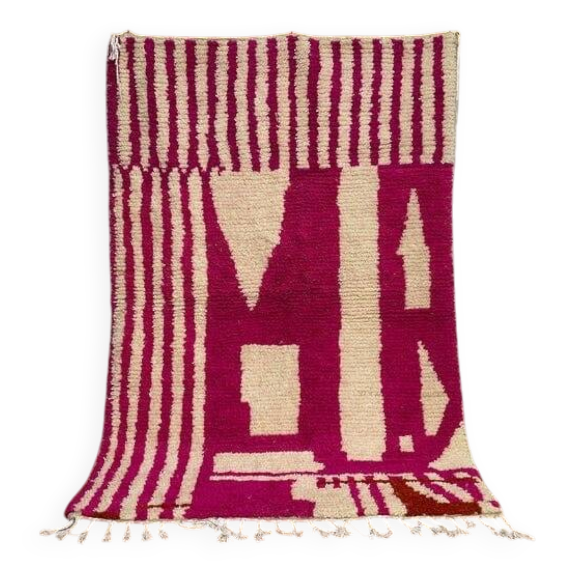 Traditional handwoven beni ourain rug size 1.4/2.6 m