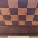 Large case of board games nineteenth era Backgammon + Checkers