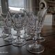 Set of 8 white wine glasses small capacity in antique chiseled crystal
