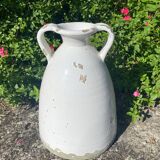 Enamelled concrete vase
