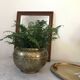 Vintage brass pot cover