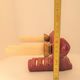 Pair of double art deco sconces in bordeaux and gold ceramics